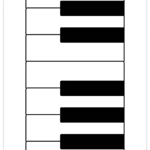 ¡Aprende a tocar el piano desde casa! Descarga tu teclado imprimible gratis piano 01