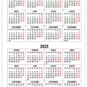 Calendari 2024-2025
