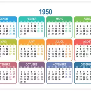 Calendari 1950 Calendari 1950