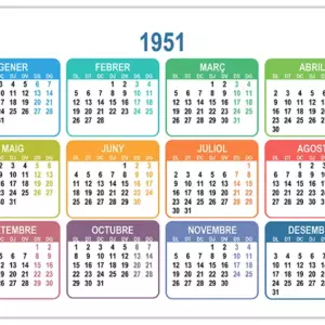 Calendari 1951