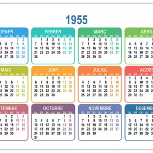 Calendari 1955 Calendari 1955