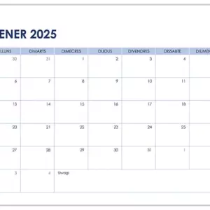 Calendari 2025 excel català Calendari 2025 Excel 01