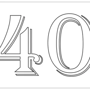 Número 40 per imprimir Número 40