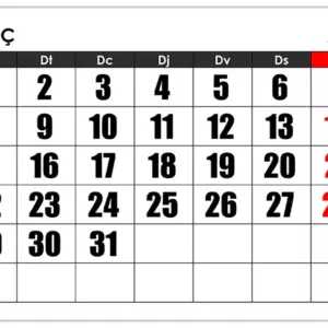 Calendari març 2027 calendari-marc-2027 Planificador horitzontal amb números grans