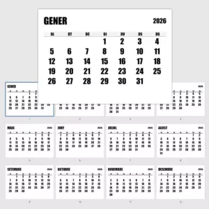 Calendari mensual per al 2026