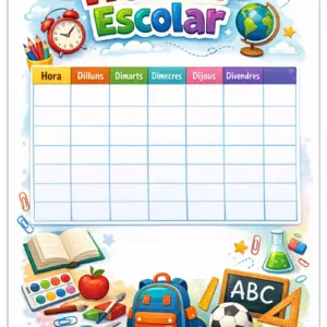 Horari escolar per imprimir Horari escolar